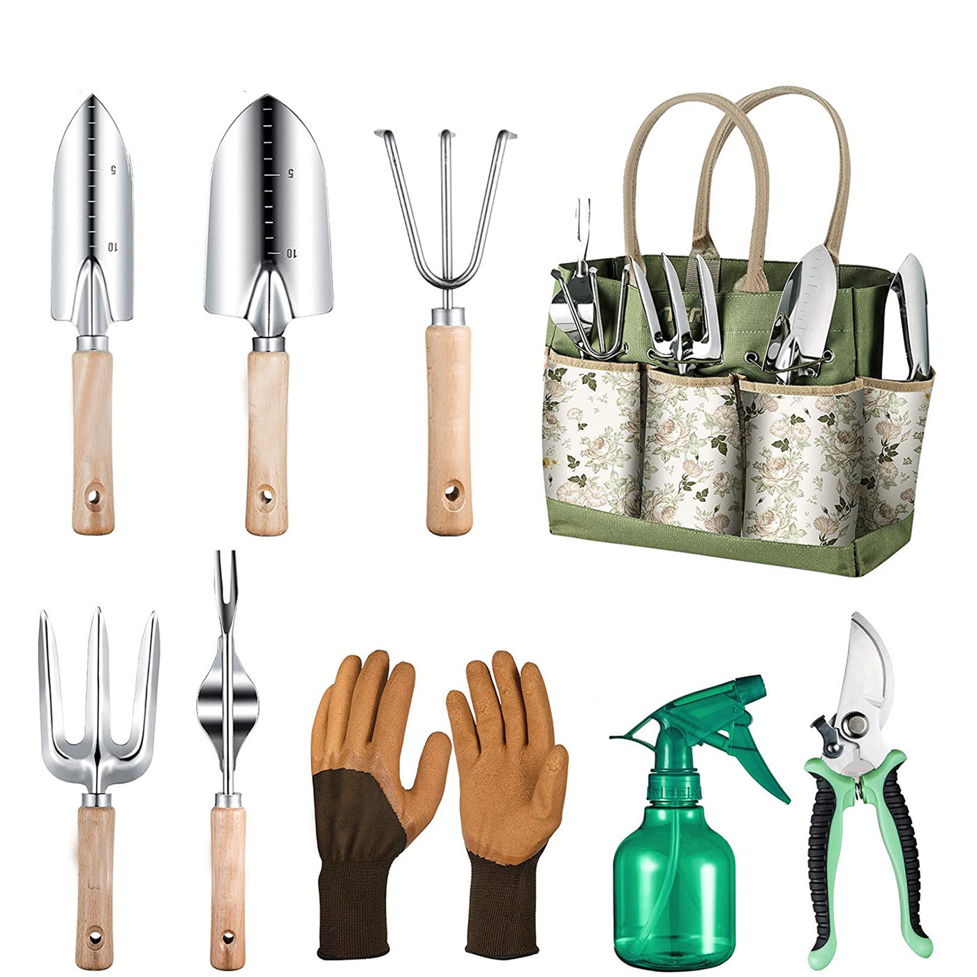 Gardening Tools For Women - 9 Parçalı Bahçe Aletleri Seti, Ağır