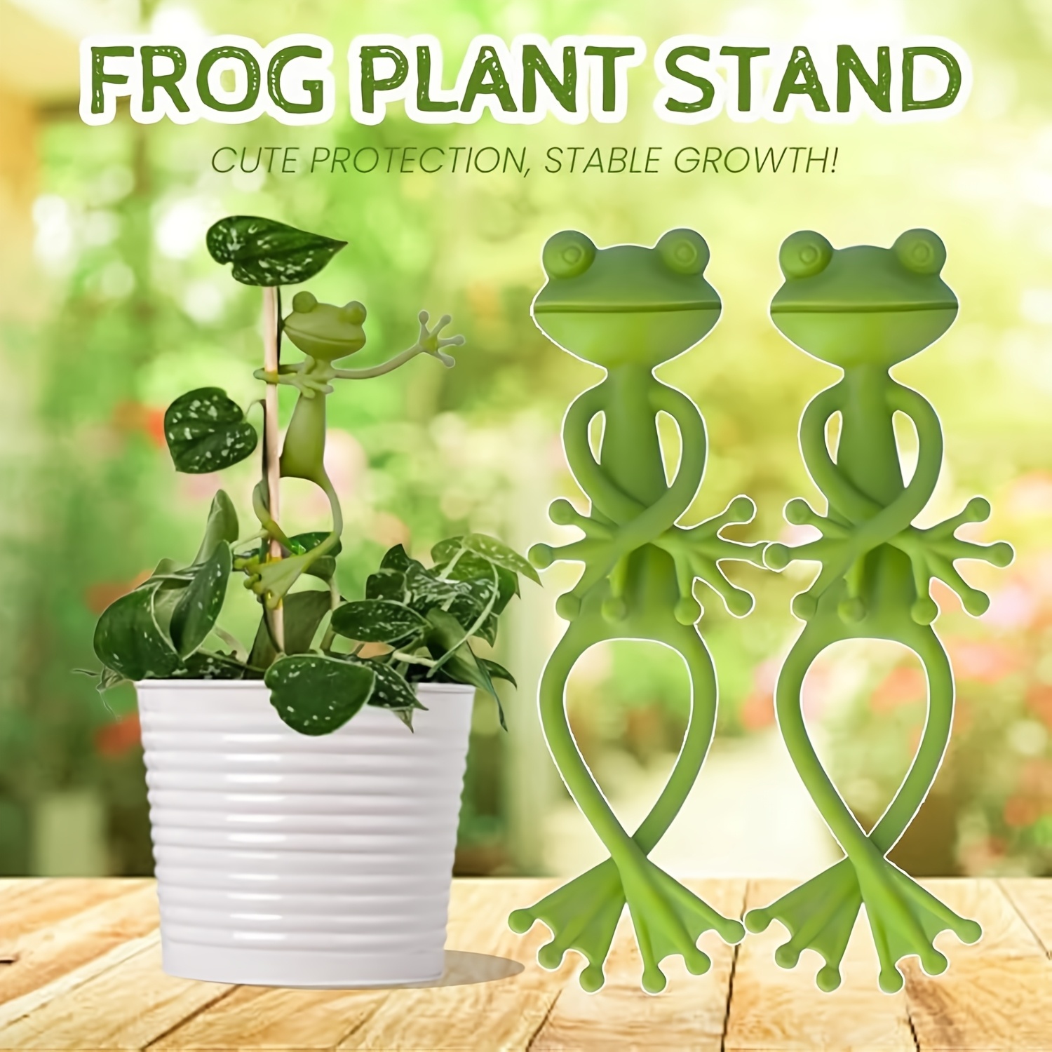 Gardening Tools Green - Yaratıcı Yeşil Kurbağa Bitki Sabitleme Klipsi,