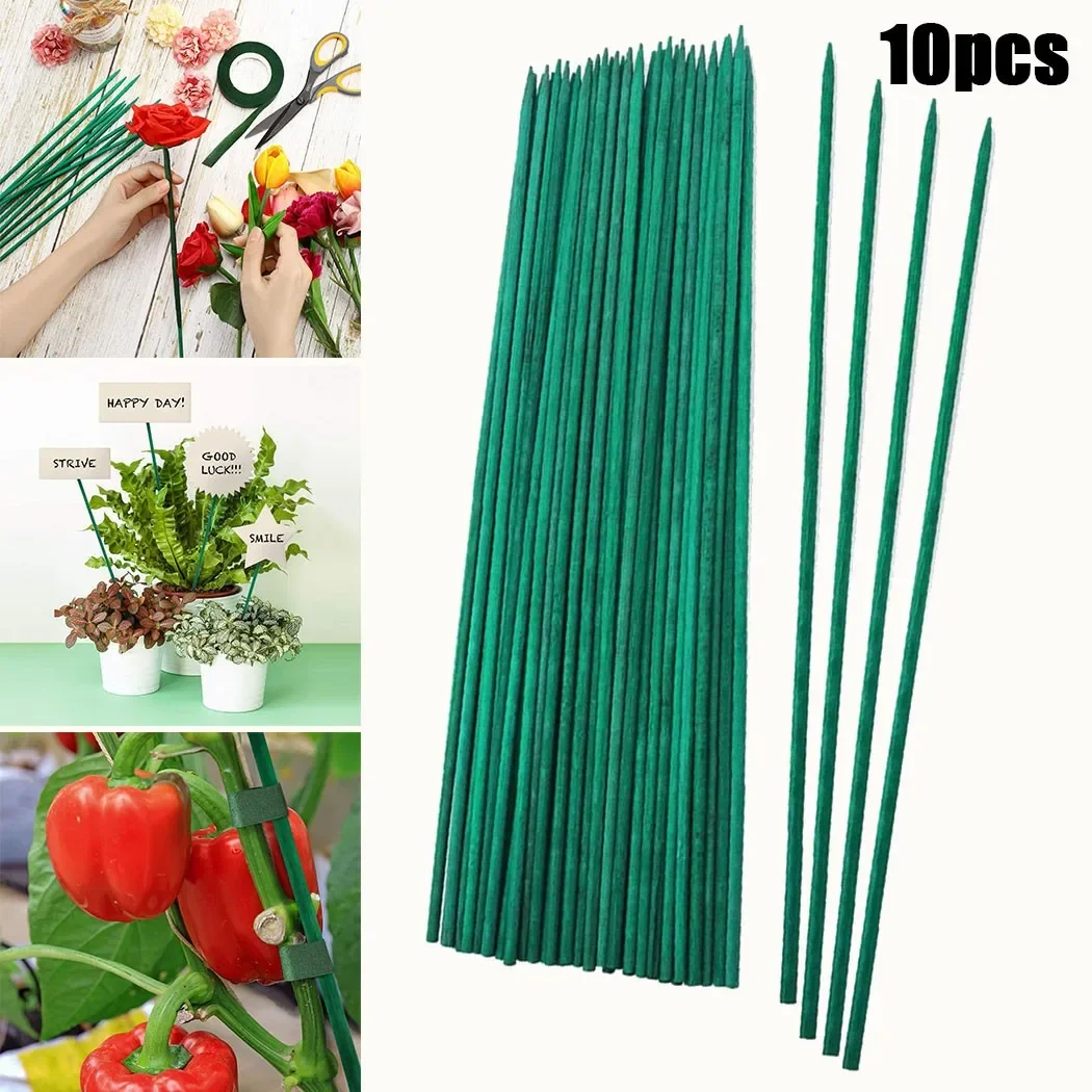 Gardening Tools Wooden - 10 adet 40cm yeşil bambu bitki