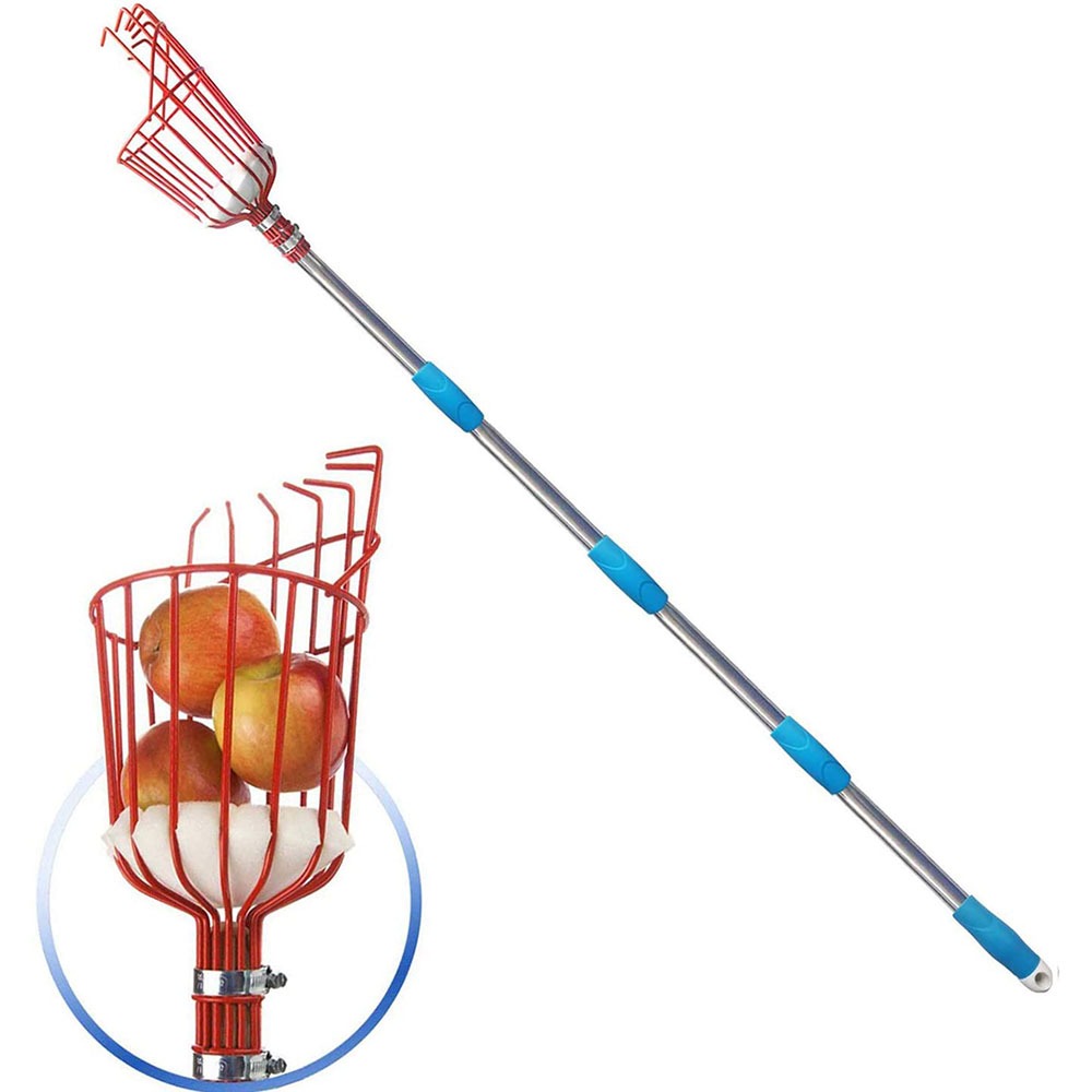 Gardening Tools Rack - 260cm Meyve Toplayıcı, Ayarlanabilir Derinlikli Sepet,