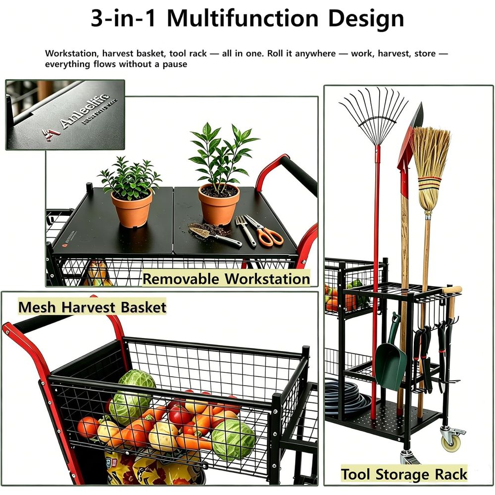 Anleolie 3'ü 1 Arada Bahçe Ara - Gardening Tools Rack incelemesi ve fiyatı