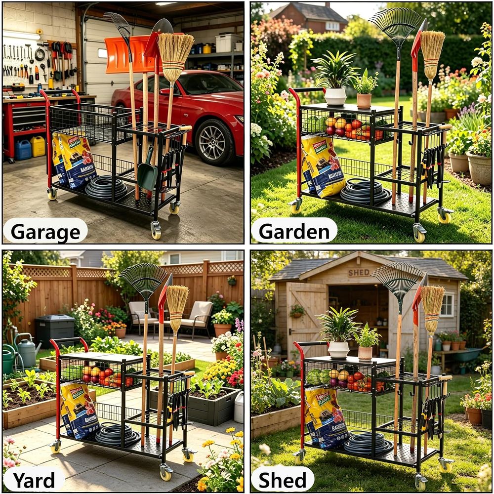 Anleolie 3'ü 1 Arada Bahçe Ara - Gardening Tools Rack incelemesi ve fiyatı
