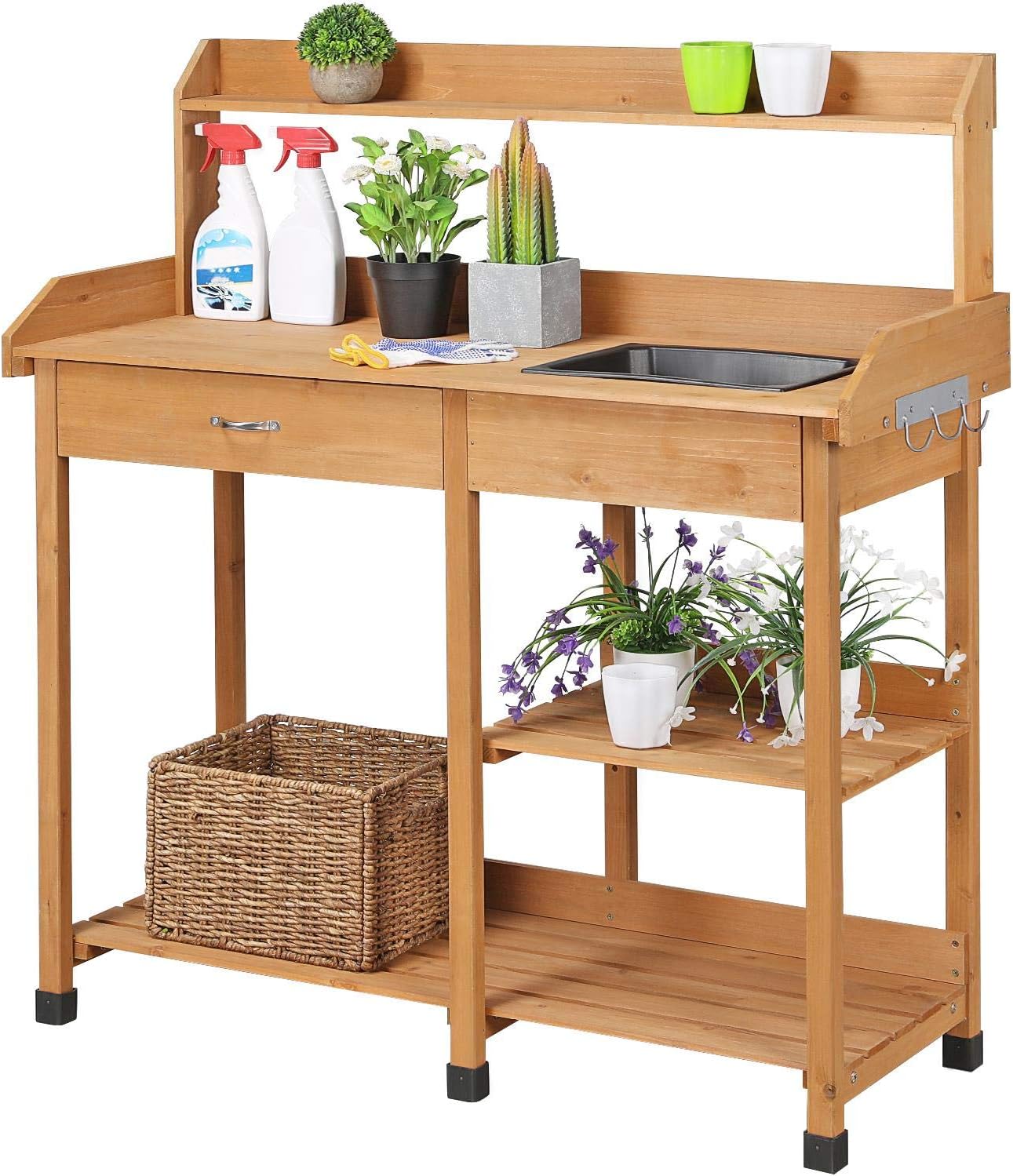 Lavabolu ve Çekmeceli Saksı Te - Gardening Tools Wooden incelemesi ve fiyatı