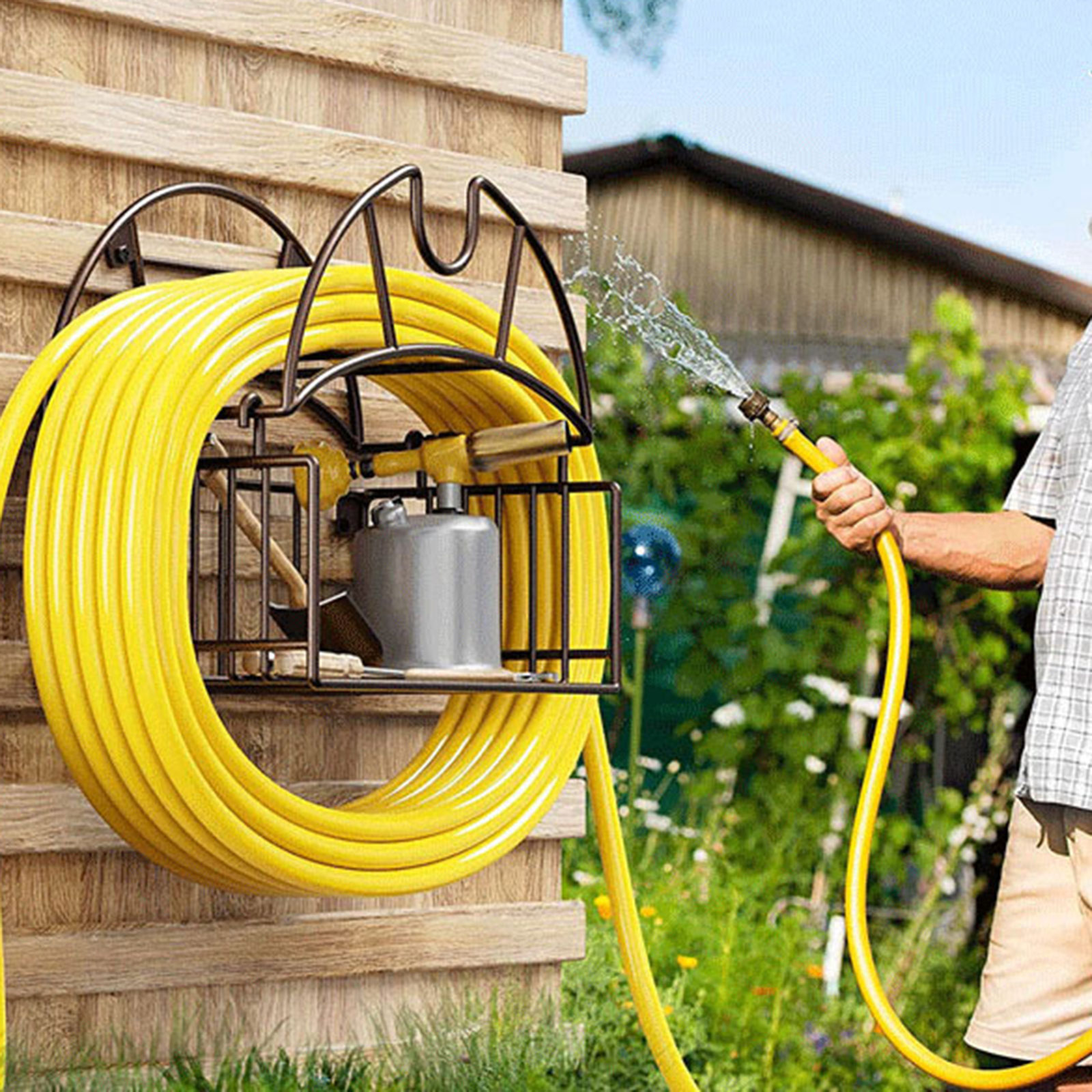 Duvara monte bahçe hortumu tut - Gardening Tools Rack incelemesi ve fiyatı